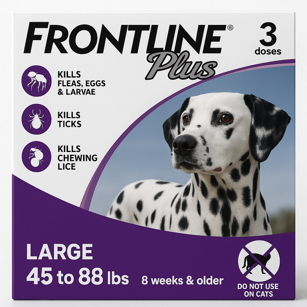 Frontline Plus Flea, Tick & Lice Treatment for Large Dogs