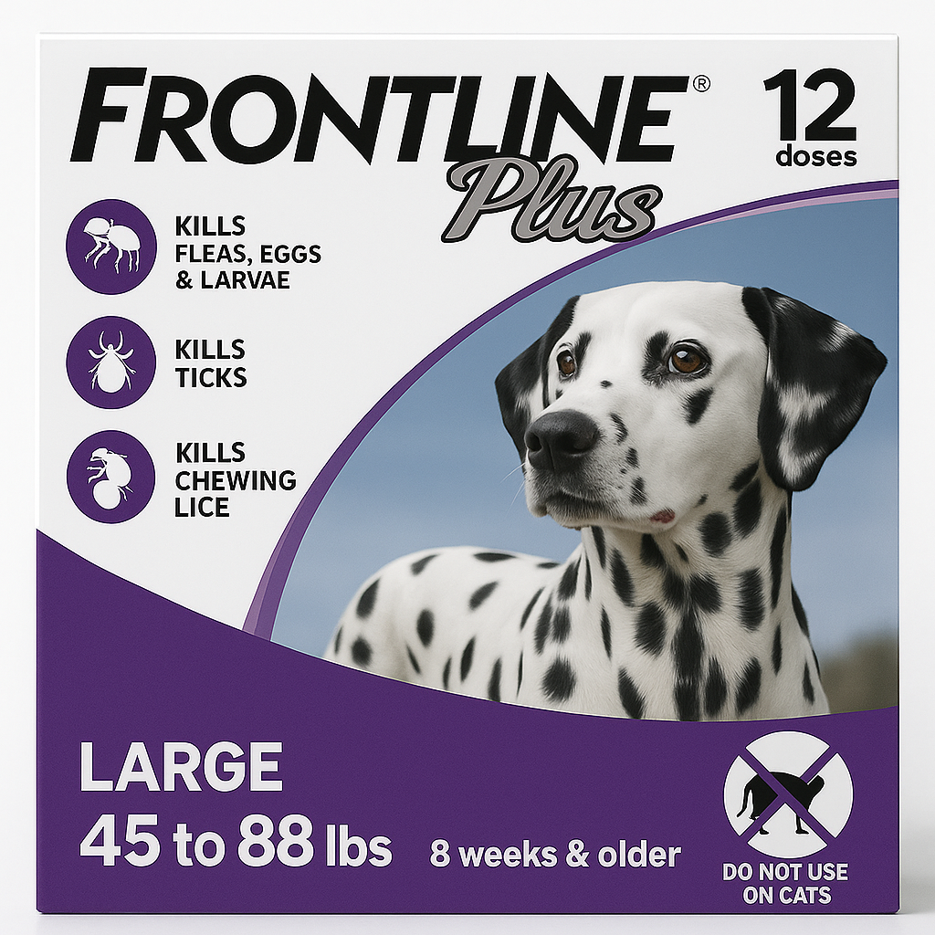 Frontline Plus Flea, Tick & Lice Treatment for Large Dogs